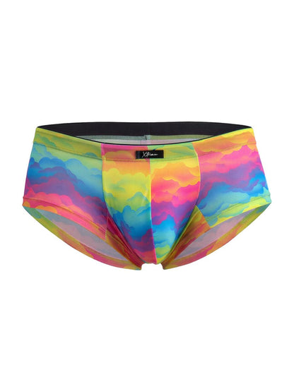CityBoyz USA Xtremen Rainbow Printed Microfiber Brief 91283 with vibrant rainbow design and comfortable fit.