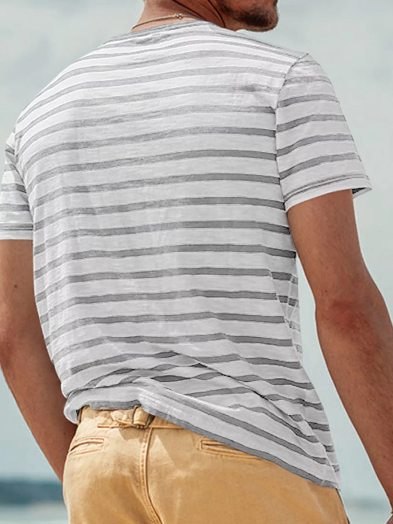 Trendsi RIGOR men's casual short sleeve polo shirt and matching shorts set, shown on a model in a relaxed fit.