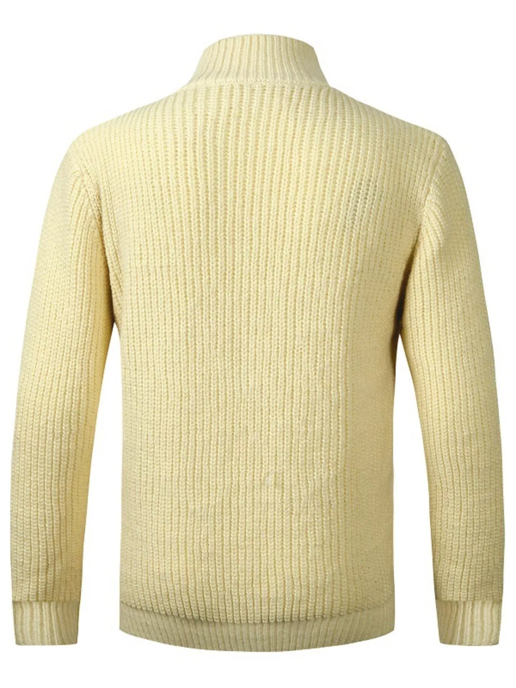 Nobilityze men's ribbed knit cardigan with full-size stand collar and button-down front, stylish and comfortable from Trendsi.