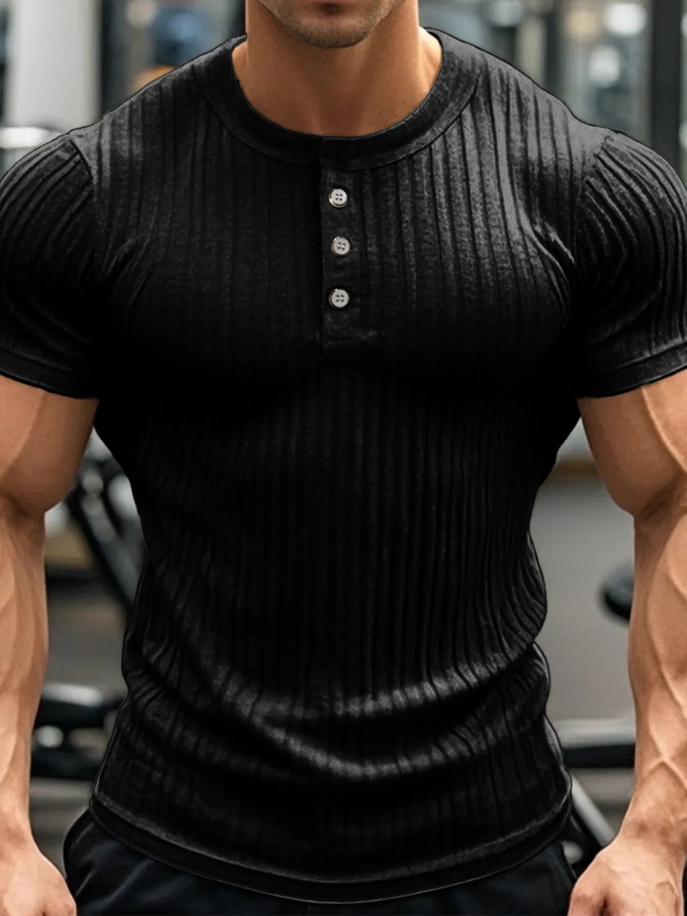 Men's casual short sleeve shirt from Trendsi, featuring a stylish design with a comfortable fit and modern look.