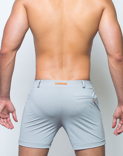 CITYBOYZ★USA 2Eros Bondi Short for men, stylish casual shorts with a modern fit, shown in alloy color.