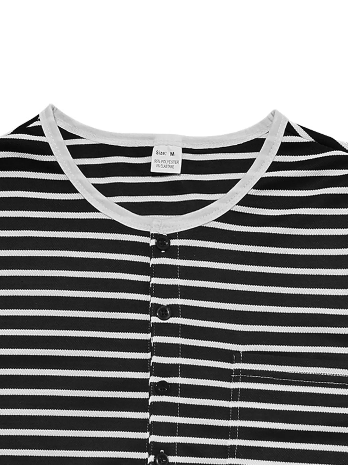 RIGOR men's striped long sleeve shirt by Trendsi, featuring a stylish design and comfortable fit, with visible stripes and long sleeves.