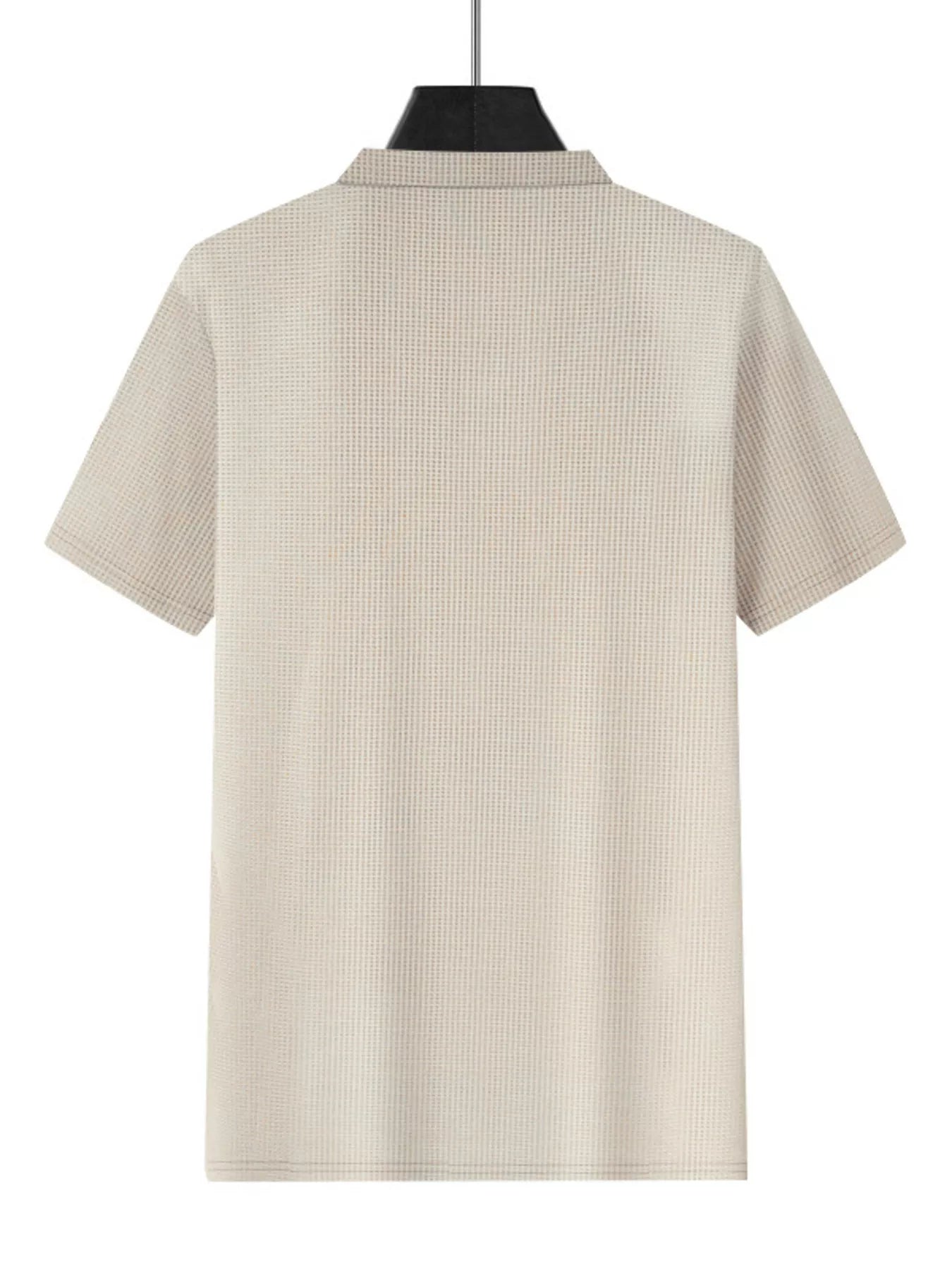 Trendsi RIGOR men's casual short sleeve polo and matching shorts set, shown in a comfortable, stylish summer outfit.