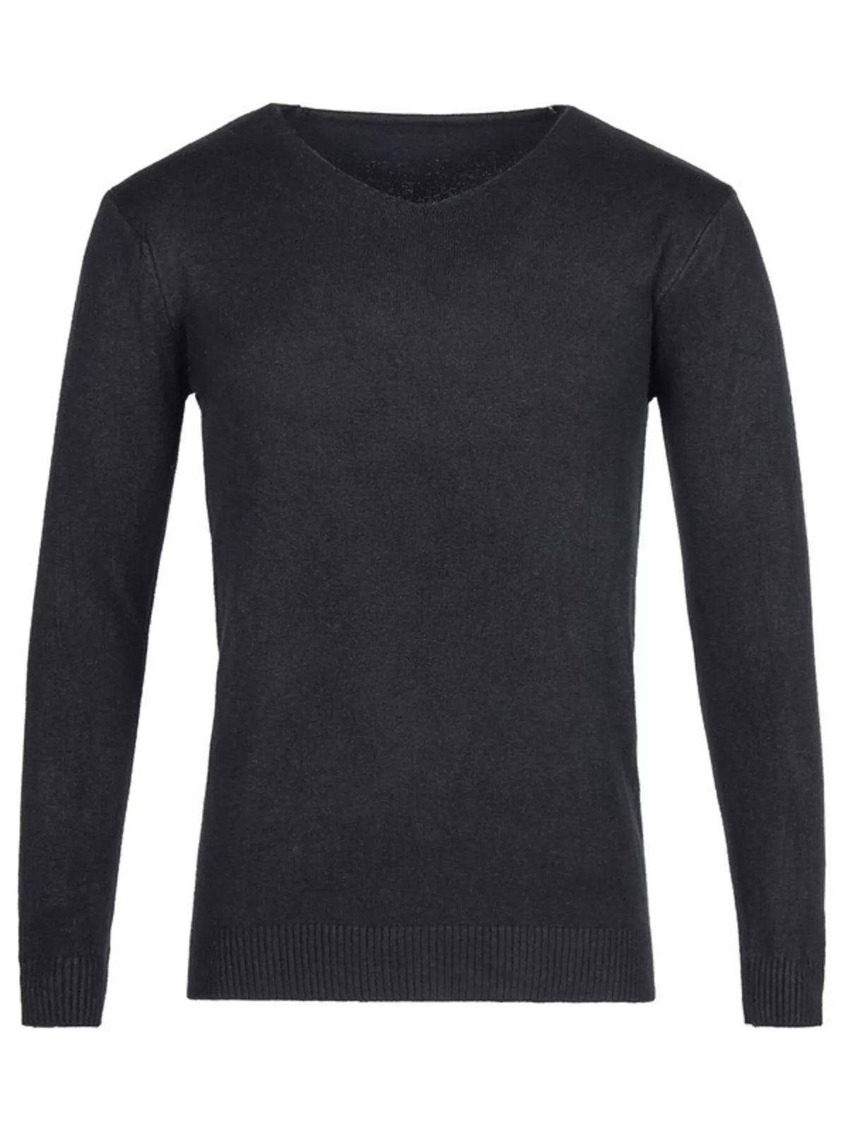 Nobilityze men's solid color long sleeve knit shirt in a full size, featuring a comfortable fit and classic design.