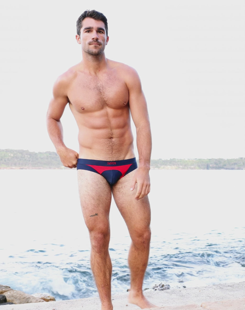 Black 2Eros Aktiv Racer swim brief by CITYBOYZ★USA featuring sleek design and athletic fit, suitable for swimming and active water sports.