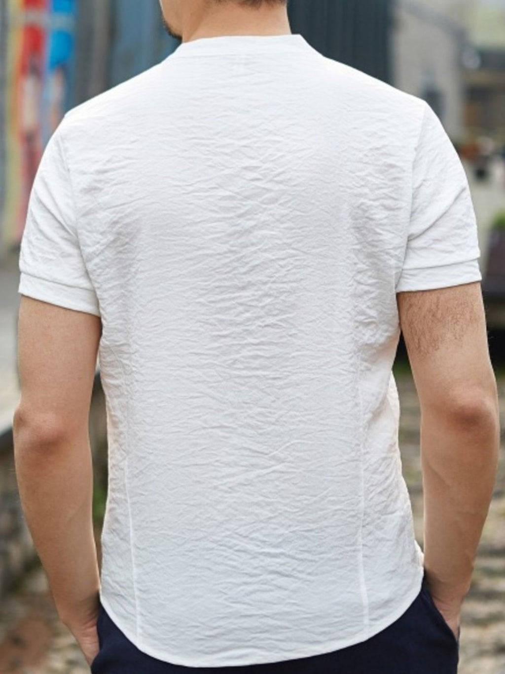 Nobilityze Men's Chinese Style Short Sleeve Shirt featuring traditional design and lightweight fabric, casual wear for men.