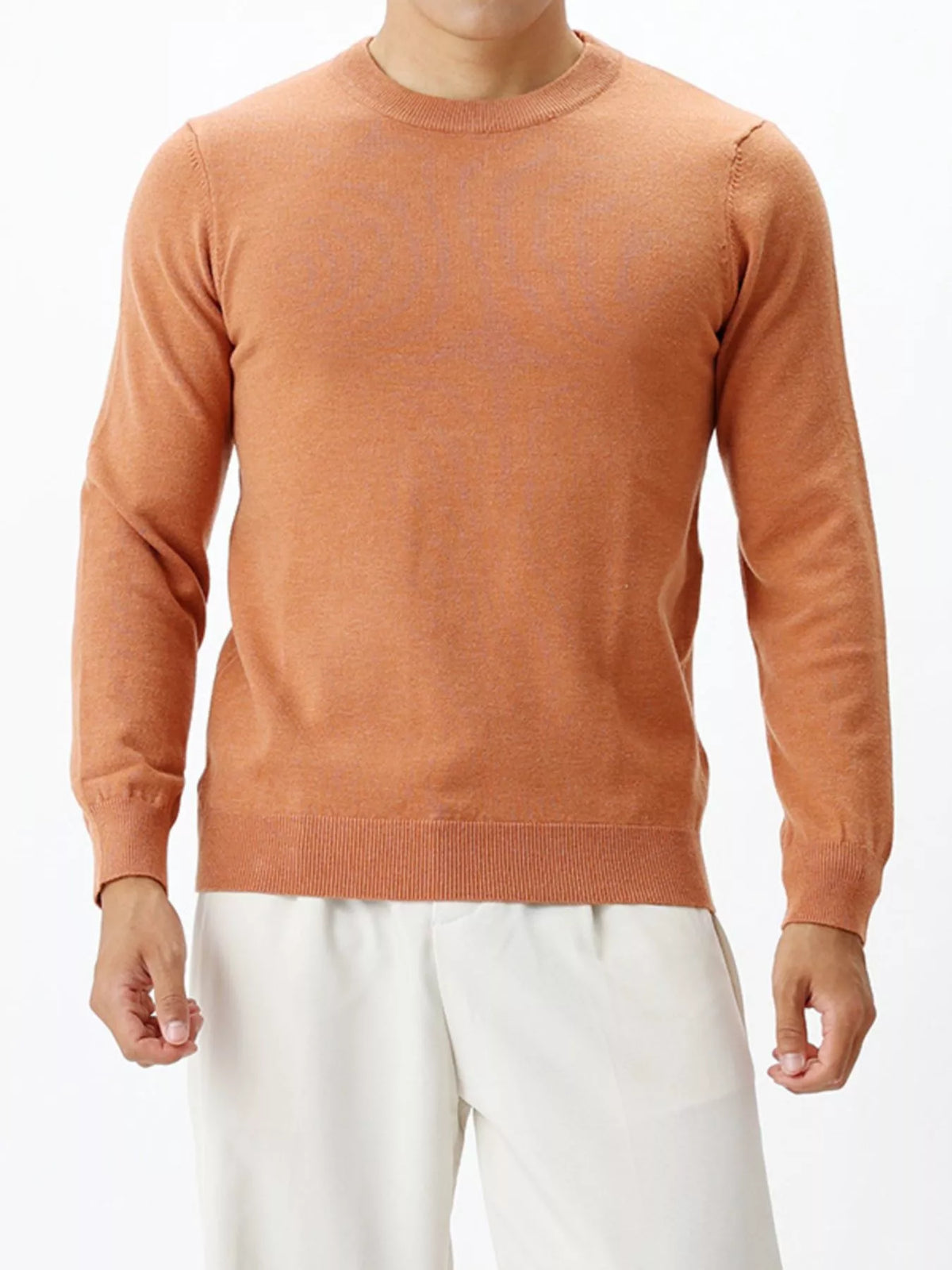Plus size men's ValiantMan crew neck sweater, classic fit, soft knit, in a versatile color, perfect for casual wear