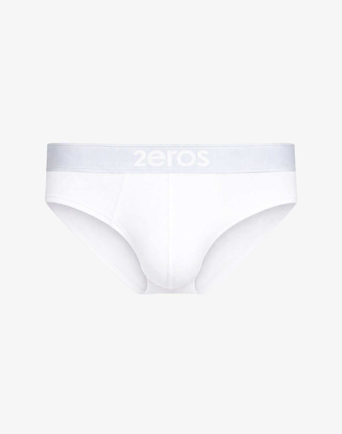 White 2Eros Classic Brief by CITYBOYZ★USA, men's underwear with a snug fit and soft waistband, shown on a plain background.