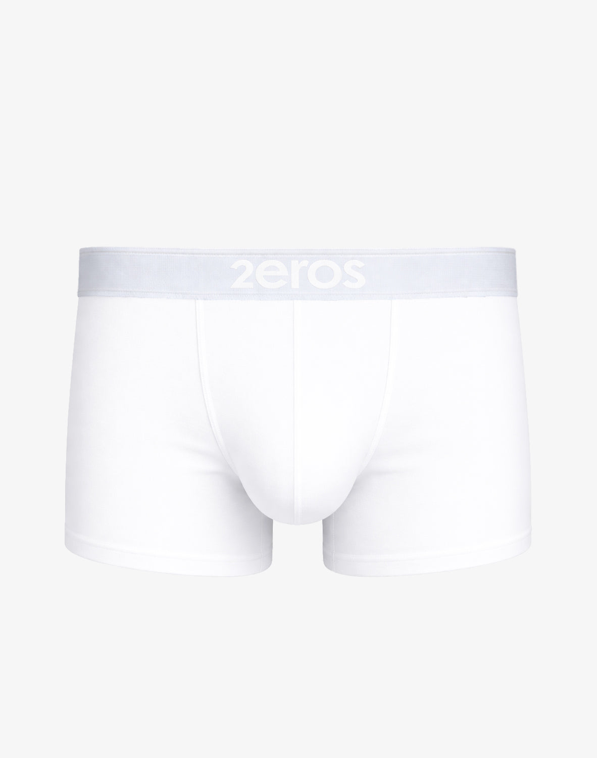 White 2Eros Classic Trunk by CITYBOYZ★USA displayed on a flat surface, showing the comfortable fit and smooth fabric.