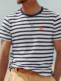 Men's casual short sleeve polo shirt and shorts set by Trendsi, featuring a comfortable T-shirt and matching shorts.
