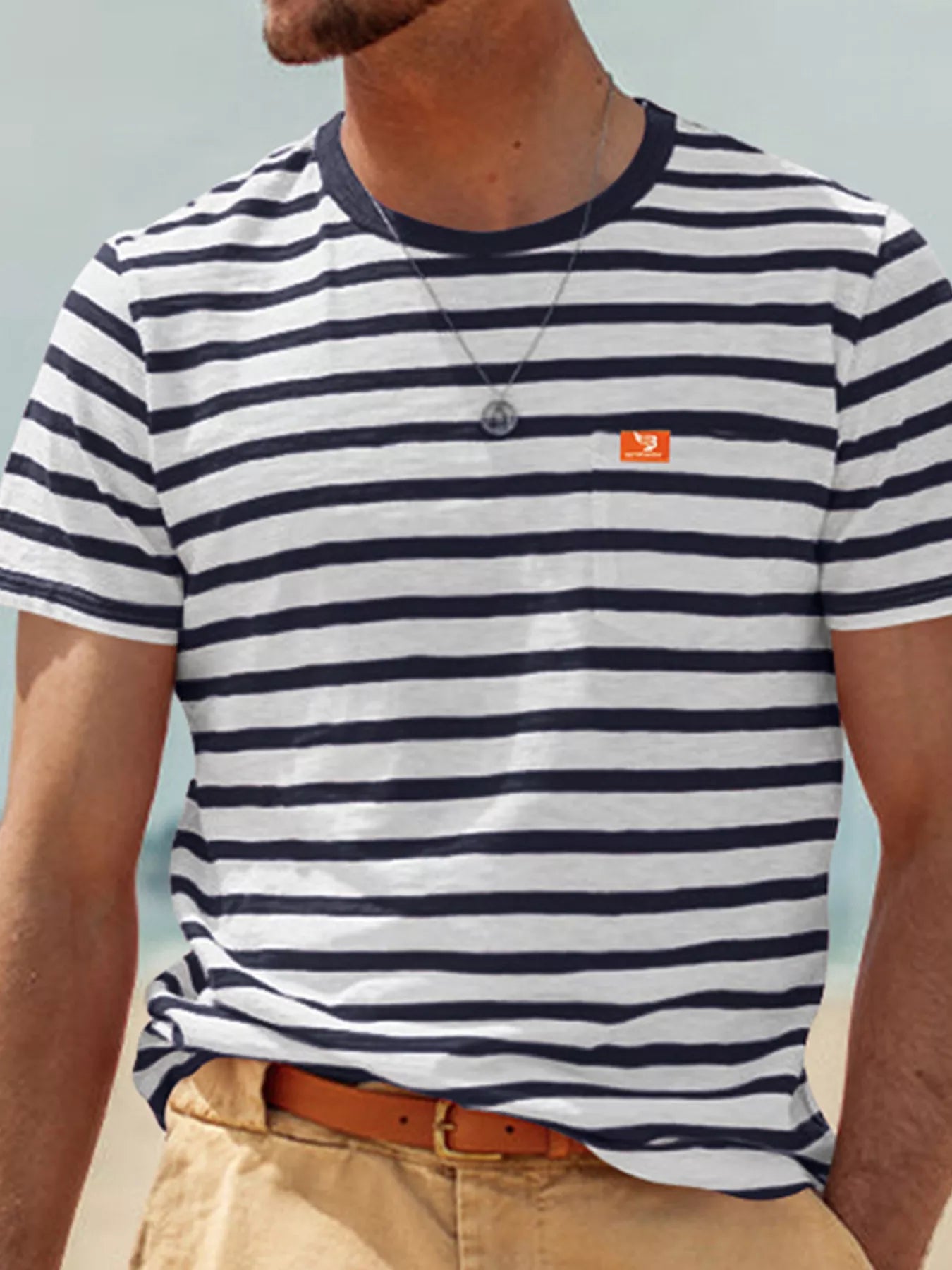 Men's casual short sleeve polo shirt and shorts set by Trendsi, featuring a comfortable T-shirt and matching shorts.