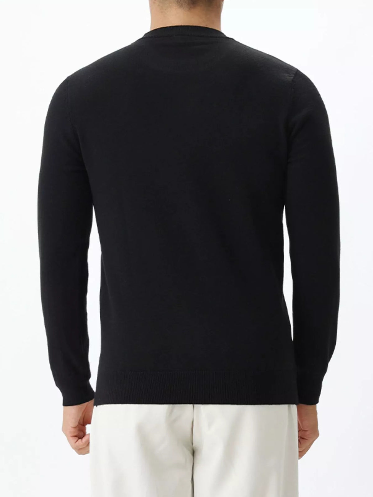 Plus size ValiantMan men's crew neck sweater in classic style, shown as a comfortable knit shirt with a crew neckline.