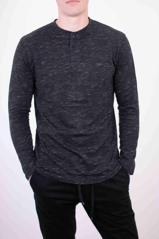 Long sleeves Henley shirt by Generation XYZ featuring a casual design with a buttoned neckline and soft fabric.