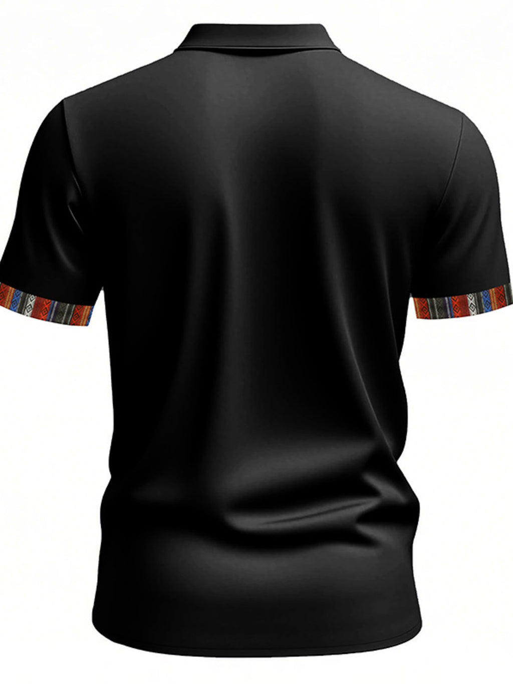 Men's RIGOR short sleeve shirt with colorful trim, featuring a casual fit and stylish design, shown on a model.