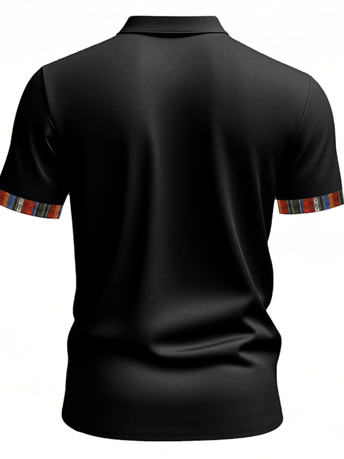Men's RIGOR short sleeve shirt with colorful trim, featuring a casual fit and stylish design, shown on a model.