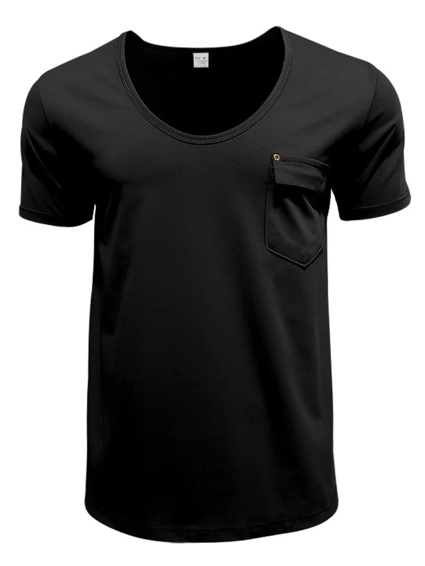 DapperMate men's round neck short sleeve T-shirt in a classic fit, featuring a smooth fabric and versatile style.