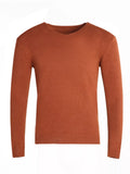 Nobilityze men's full-size solid color long sleeve knit shirt by Trendsi, showing a close-up of the soft fabric and classic design.