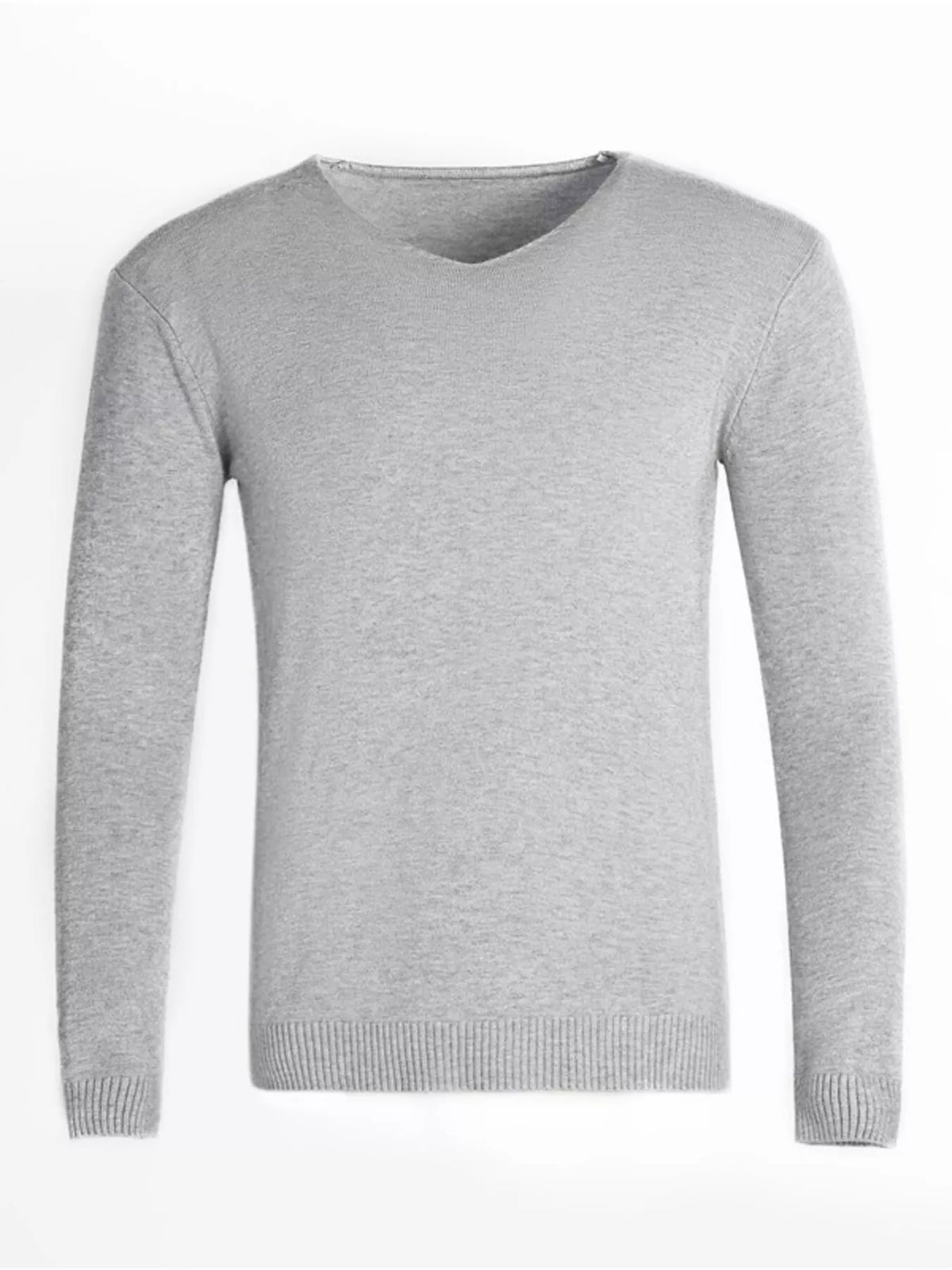 Nobilityze men's full-size solid color long sleeve knit shirt, stylish and comfortable men's shirt by Trendsi, shown in the image.