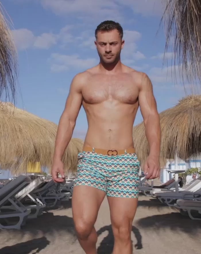 CityBOYZ USA 2Eros Bondi Short, stylish men's shorts with a casual fit and adjustable waistband, suitable for summer wear.