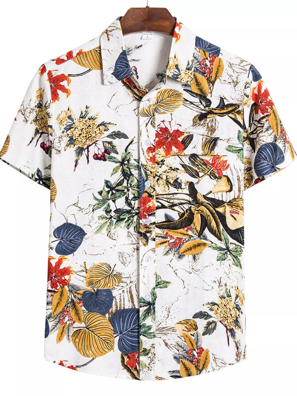Men's casual short sleeve shirt by Trendsi, featuring a stylish design and comfortable fit, ideal for everyday wear.