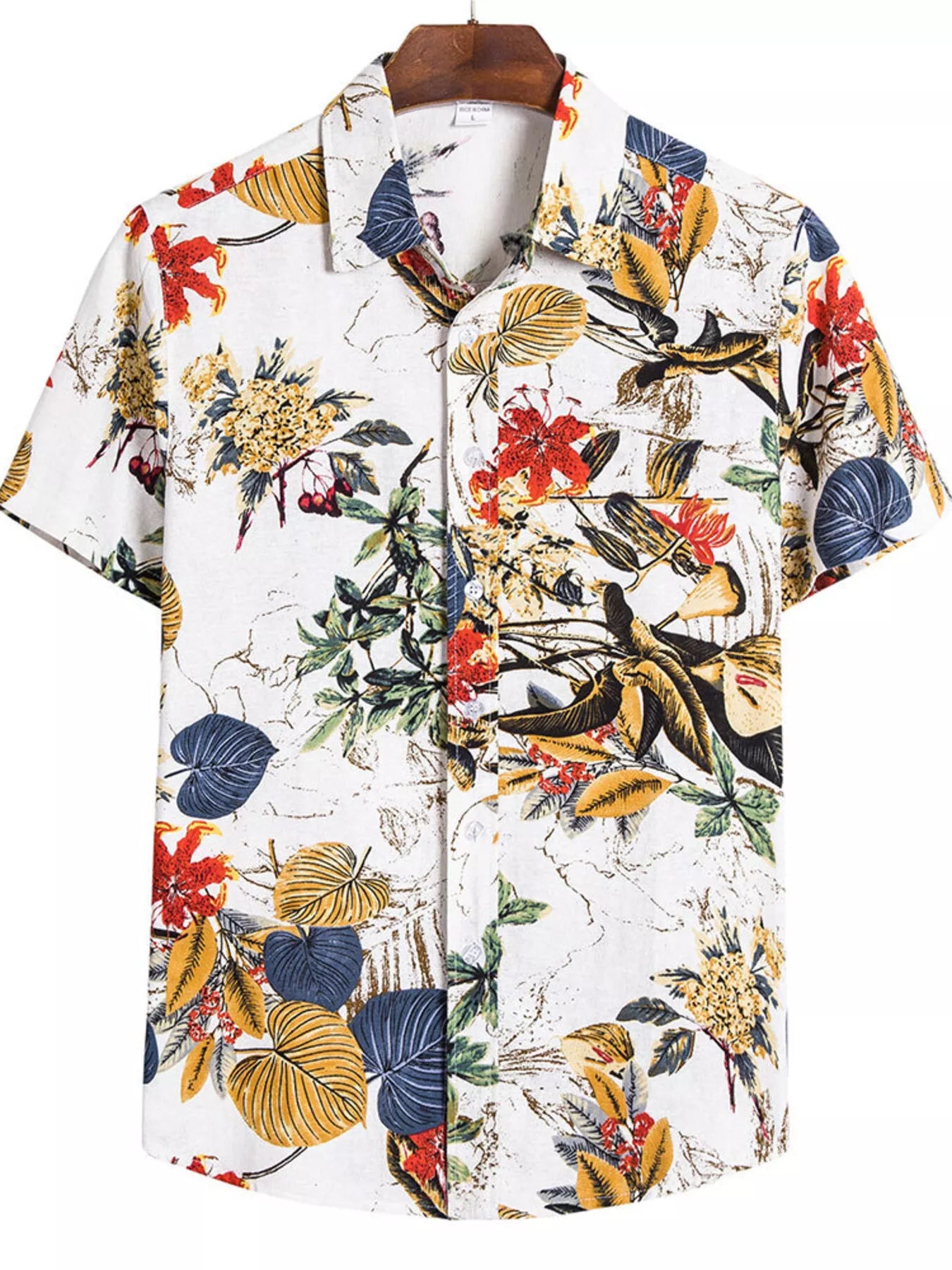 Men's casual short sleeve shirt by Trendsi, featuring a stylish design and comfortable fit, ideal for everyday wear.