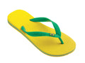 Light yellow Havaianas Brasil sandals by CITYBOYZ★USA, featuring the classic flip-flop design and textured footbed.