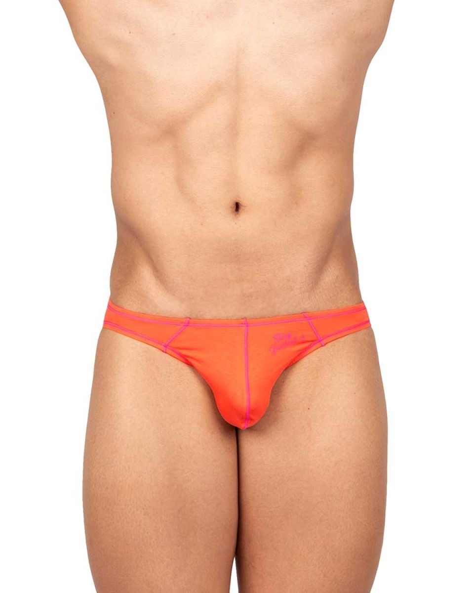 CityBOYZ USA Private Structure Prime Eutopia Bikini Brief in Tangarine, featuring a sleek bikini brief design with bold color.