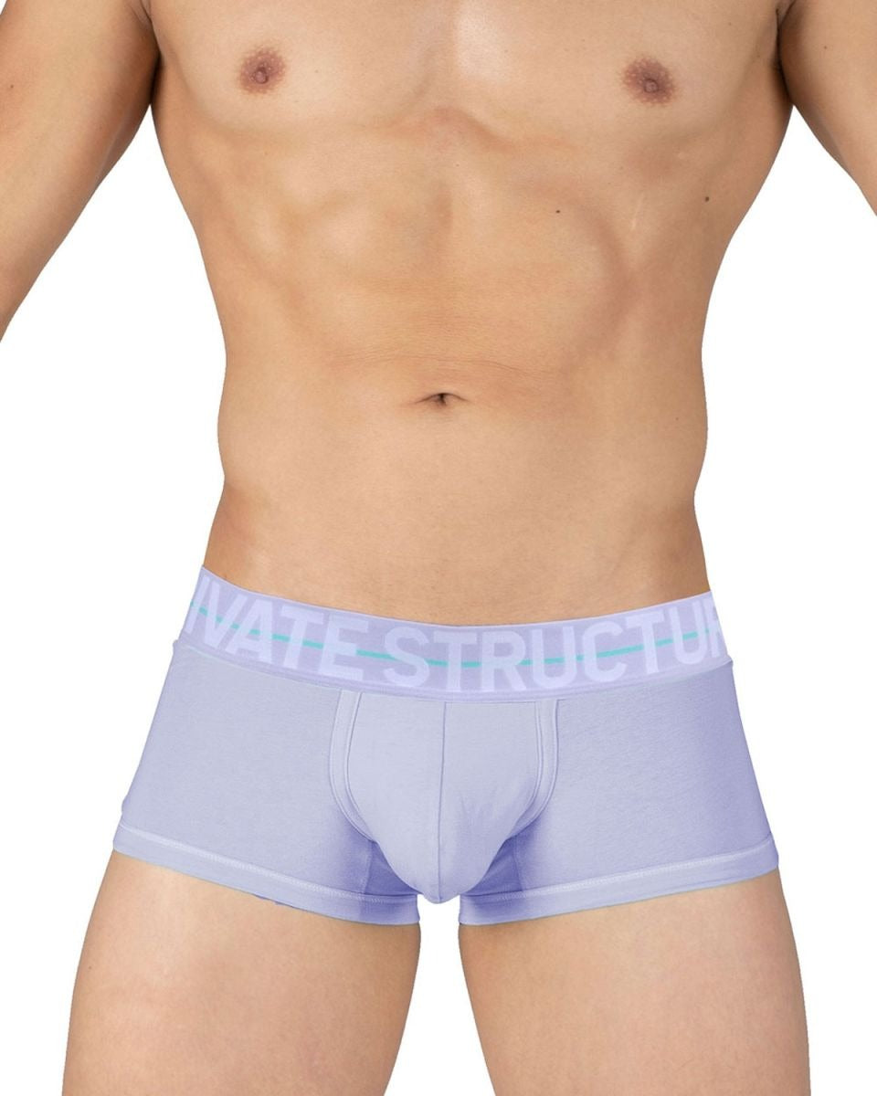 Lilac CITYBOYZ USA Private Structure Mo Lite mid waist trunk displayed on a model, showcasing comfortable fit and stylish design.
