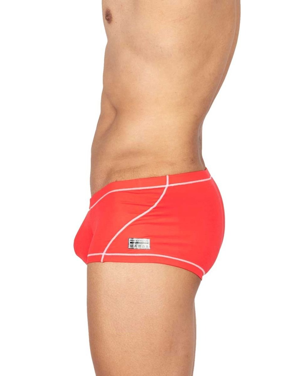 Red CITYBOYZ★USA Private Structure Prime Elysian hipster trunk underwear with stylish design and comfortable fit.