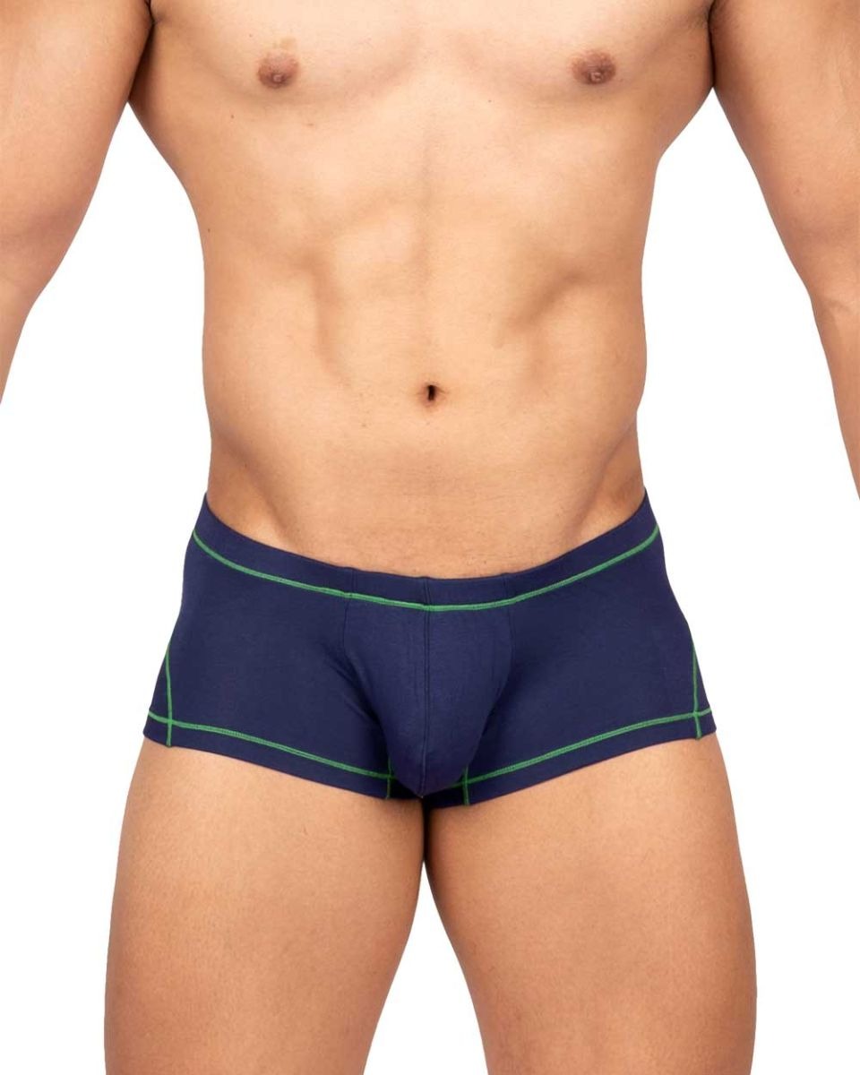 Blue CITYBOYZ★USA Private Structure Prime Elysian Hipster trunk underwear, soft fabric, snug fit, and stylish design.