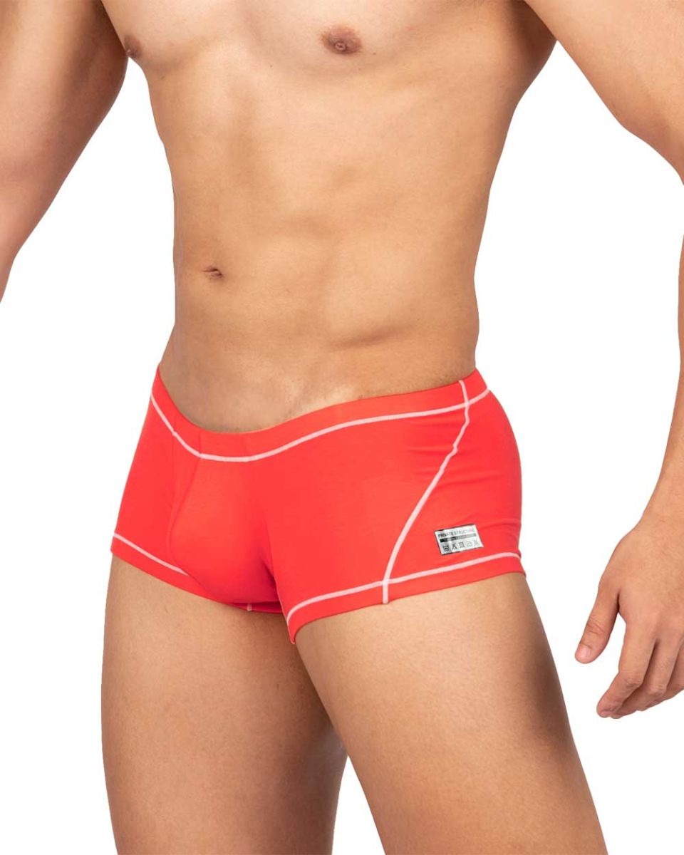 Red CITYBOYZ★USA Private Structure Prime Elysian hipster trunk showing the waistband and fabric texture.