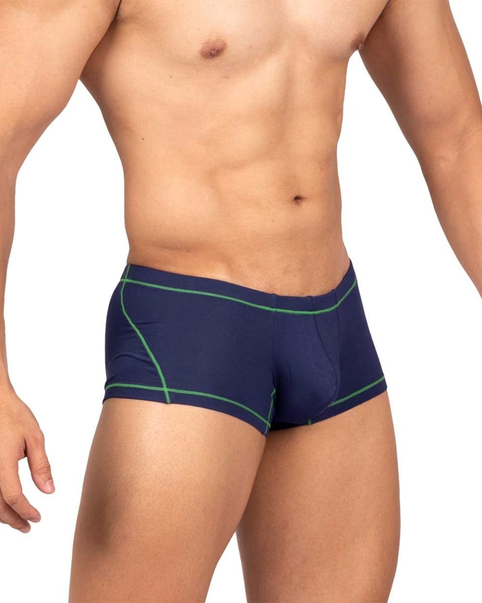 Blue CityBOYZ★USA Private Structure Prime Elysian Hipster trunk underwear displayed flat with waistband and branding visible.