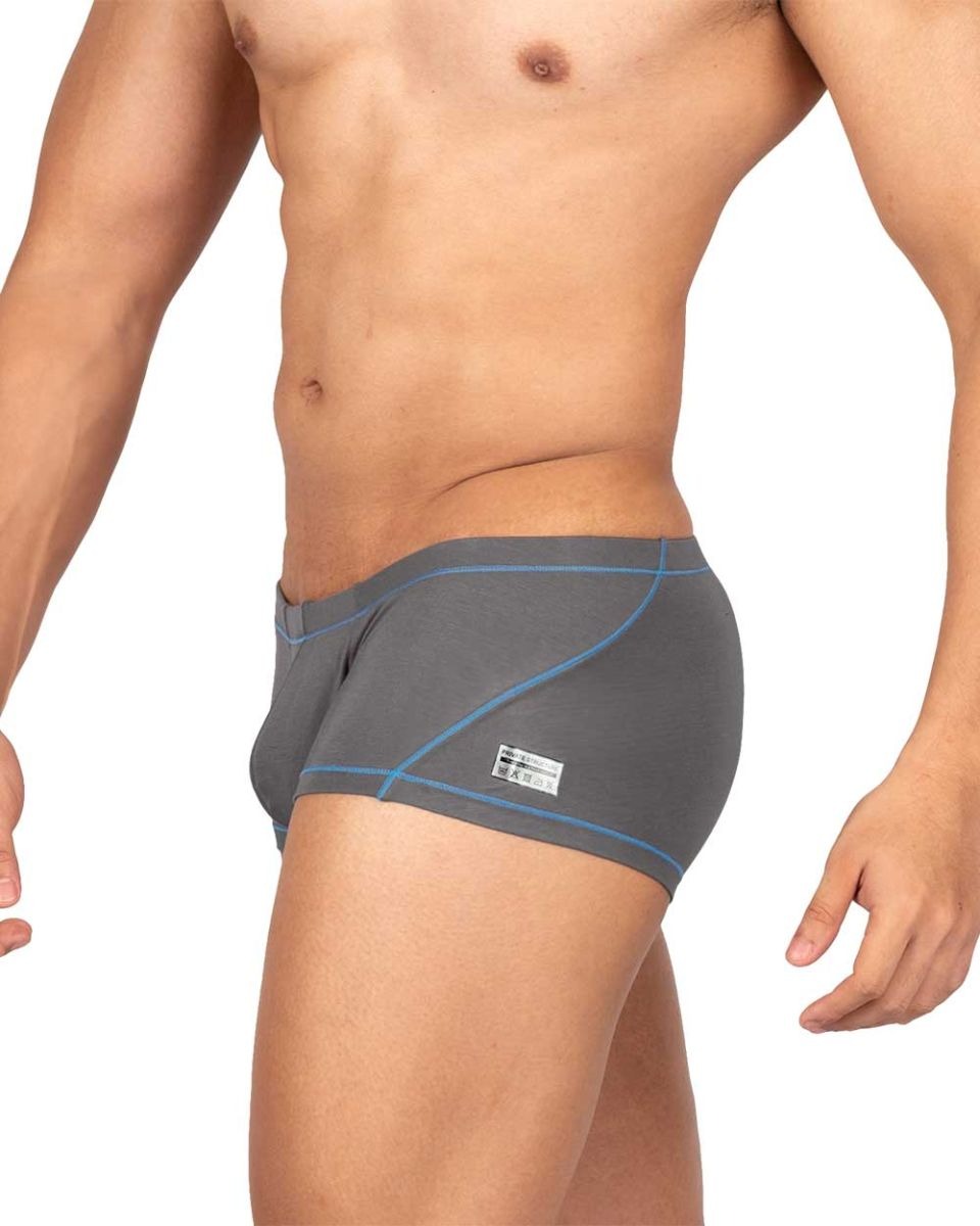 Gray Cityboyz USA Private Structure Prime Elysian Hipster trunk underwear with comfortable fit and stylish design.