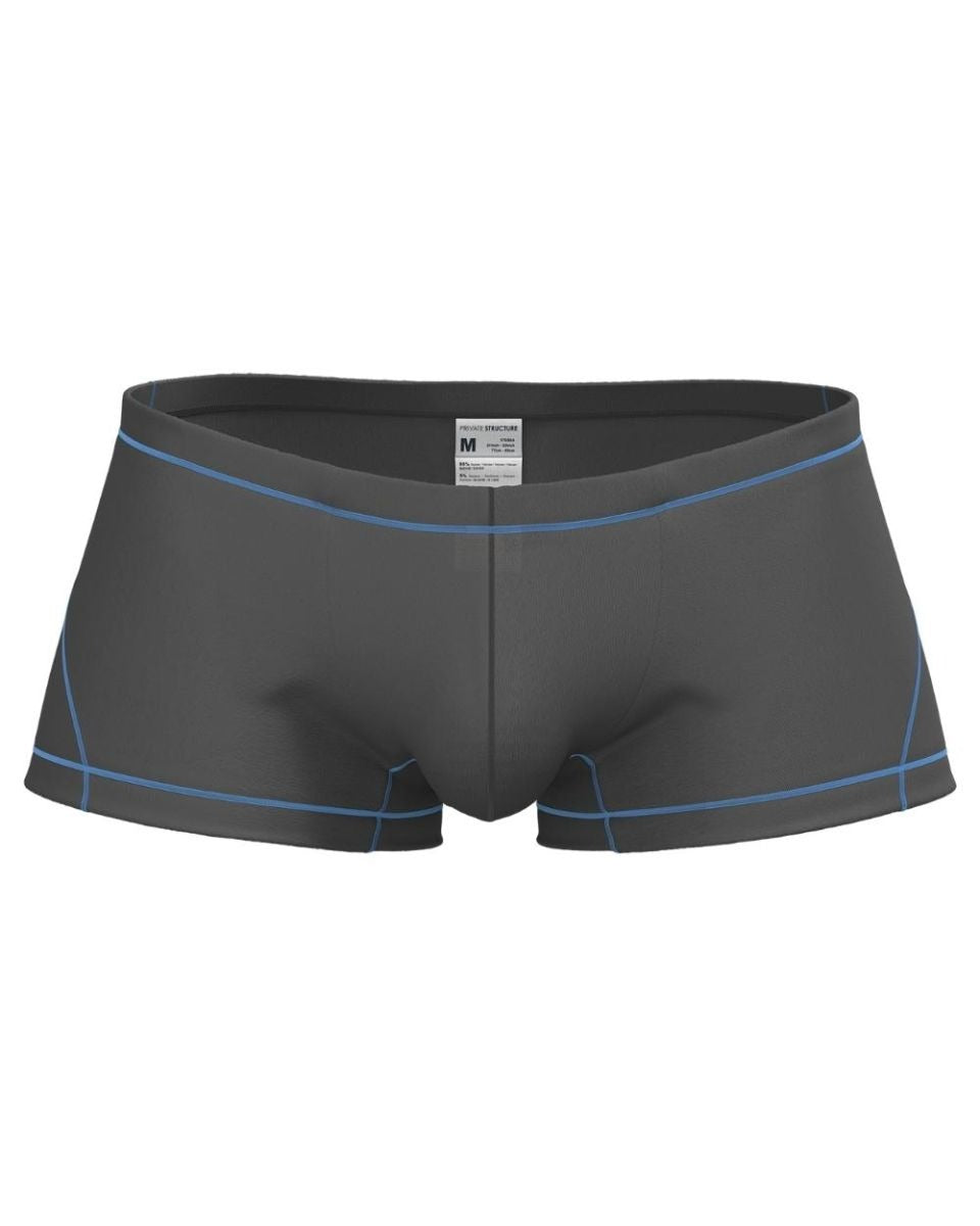 Gray CITYBOYZ★USA Private Structure Prime Elysian hipster trunk showing front view with waistband and fabric texture.