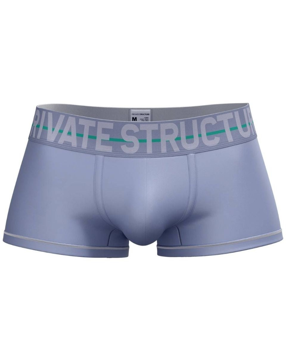Lilac CITYBOYZ USA Private Structure Mo Lite mid-waist trunk displayed on a model, showcasing its fit and fabric details.