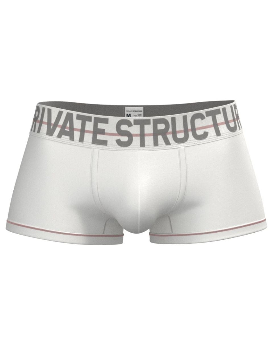 White CITYBOYZ USA Private Structure Mo Lite mid waist trunk with a comfortable fit and sleek design, shown on a plain background.