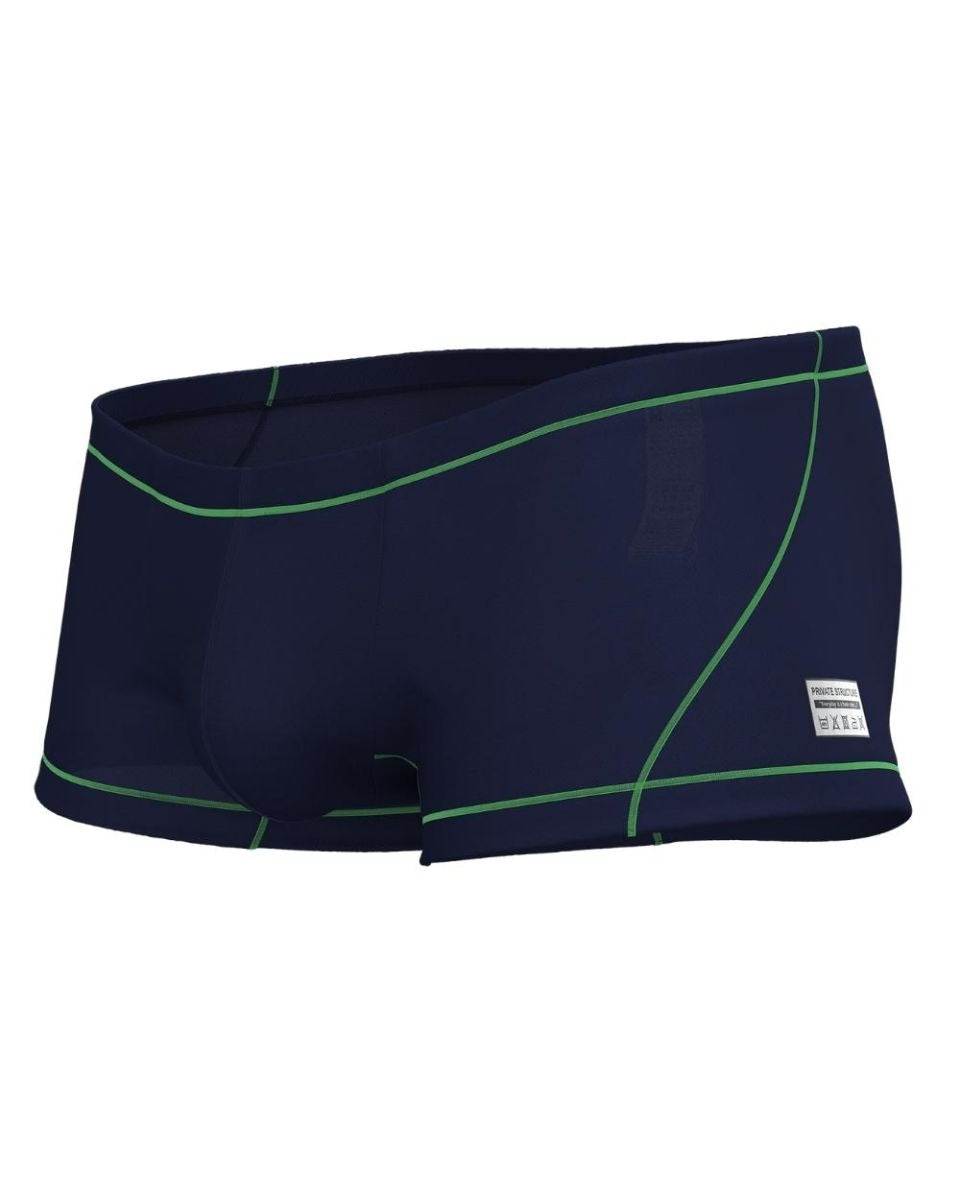 Blue CITYBOYZ USA Private Structure Prime Elysian Hipster trunk underwear, soft fabric, snug fit, front view