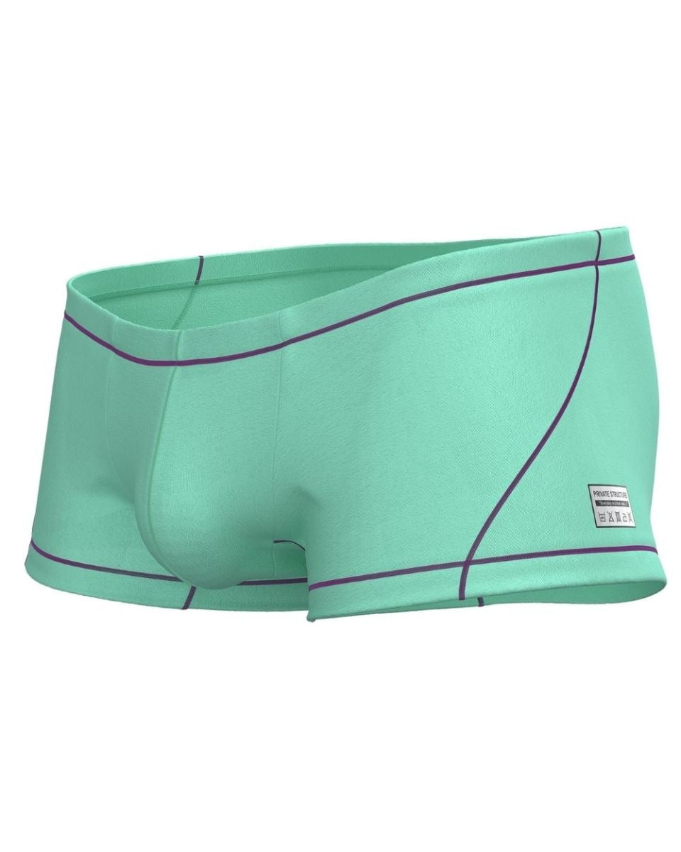 CITYBOYZ★USA Private Structure Prime Elysian Hipster trunk in cyan, featuring a comfortable fit and stylish design.