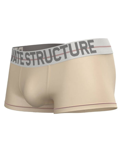 Cream-colored CITYBOYZ USA Private Structure Mo Lite mid-waist trunk displayed on a model.