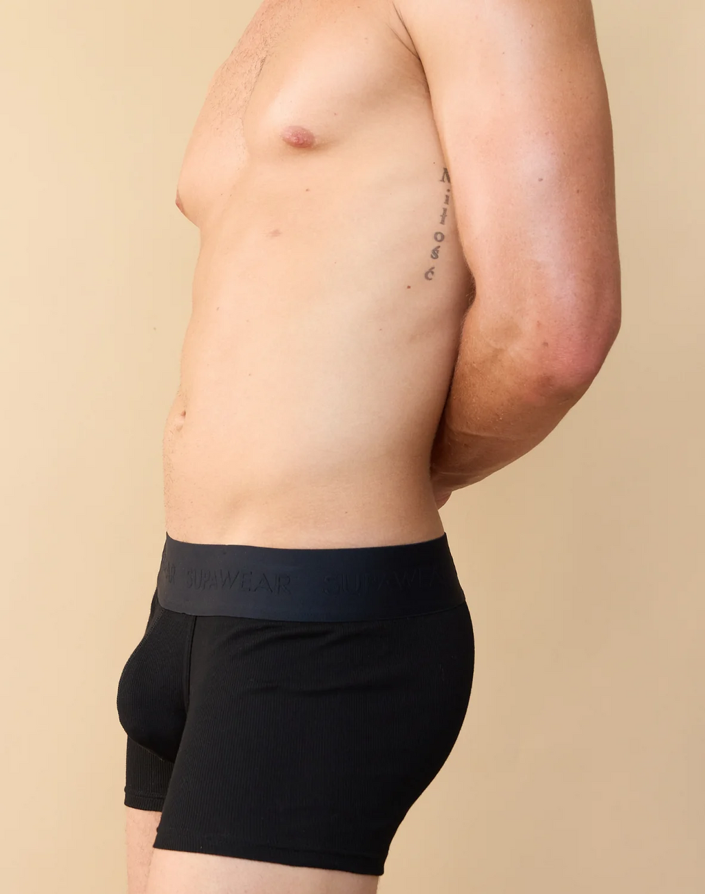 CityBOYZ USA Supawear ribbed cotton trunks, comfortable men's underwear with textured fabric, shown in a close-up image.