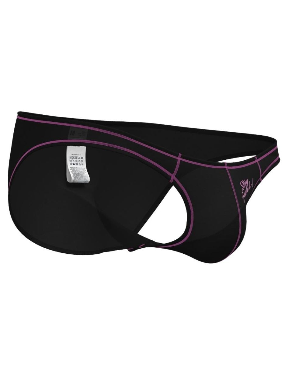 Charcoal CITYBOYZ USA Private Structure Prime Eutopia Bikini Brief laid flat, showing the sleek, minimal design and soft fabric.