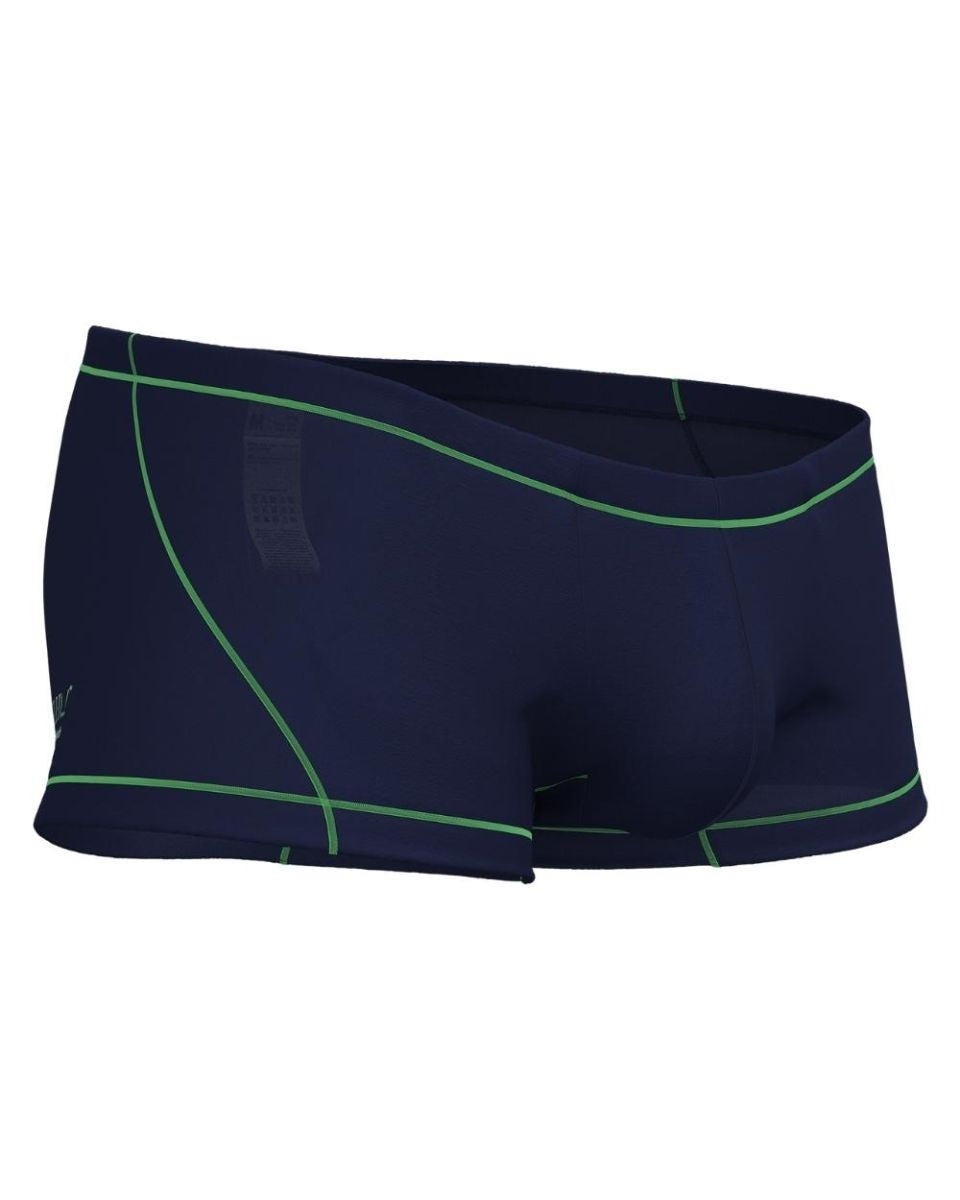 Blue CITYBOYZ★USA Private Structure Prime Elysian Hipster trunk underwear, soft fabric and comfortable fit, shown on a model.