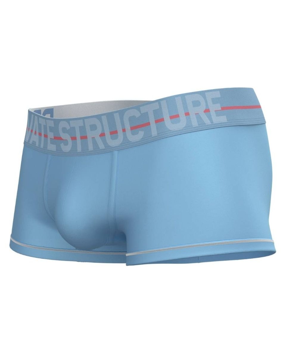 Blue CITYBOYZ★USA Private Structure Mo Lite mid waist trunk showing its sleek fit and comfortable waistband.