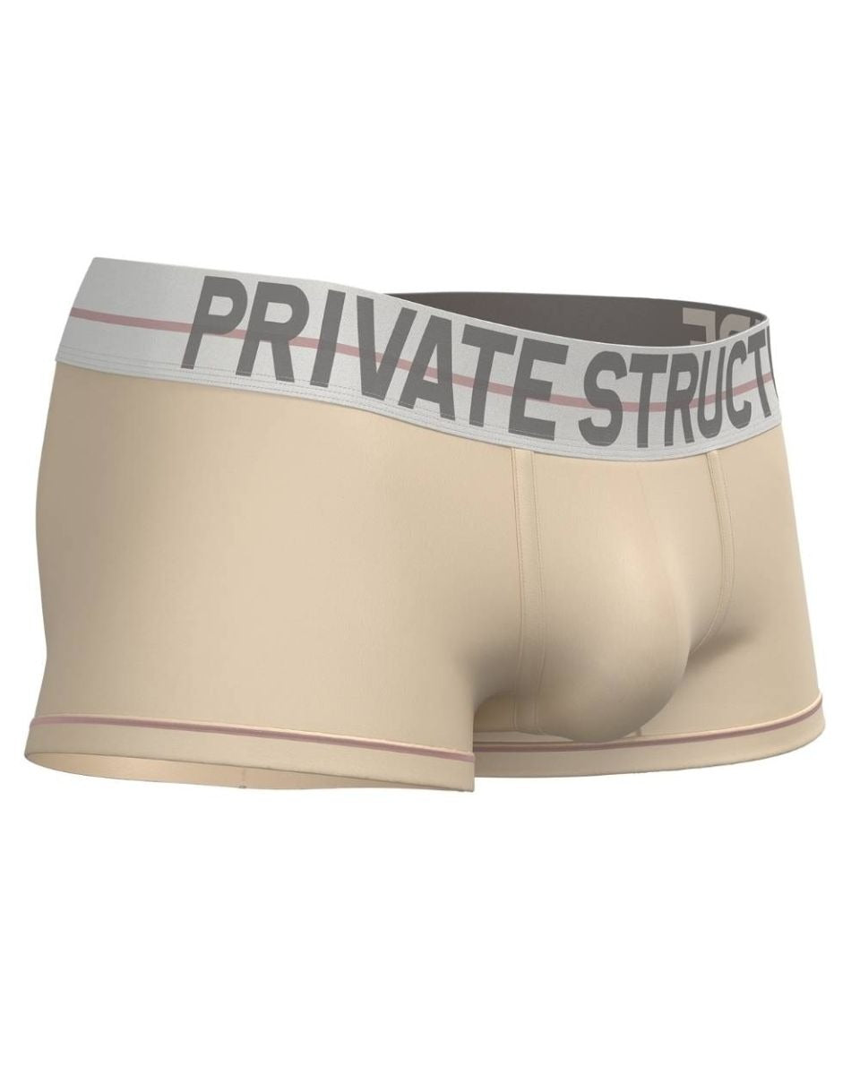 Cream Private Structure Mo Lite mid-waist trunk by CITYBOYZ★USA, featuring a sleek design and comfortable fit.