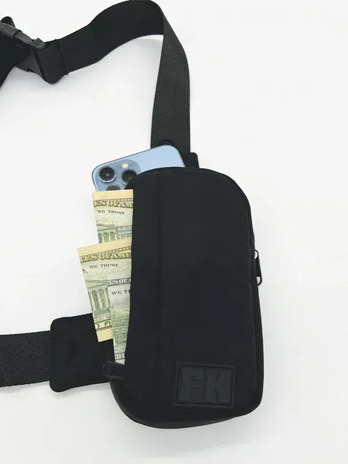 CITYBOYZ★USA FK Sport crossbody bag featuring a compact design with adjustable strap and multiple compartments.