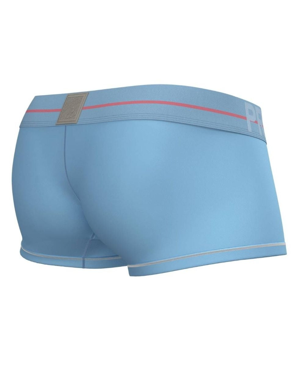 Blue CITYBOYZ★USA Private Structure Mo Lite mid-waist trunk with a comfortable fit, displayed on a plain background.