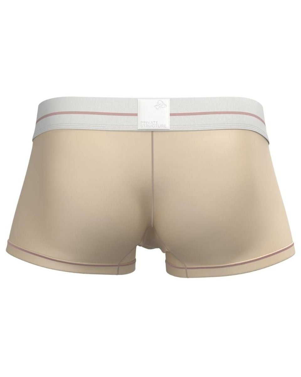 Cream-colored CITYBOYZ★USA Private Structure Mo Lite mid-waist trunk with sleek design and comfortable fit, shown on a white background.