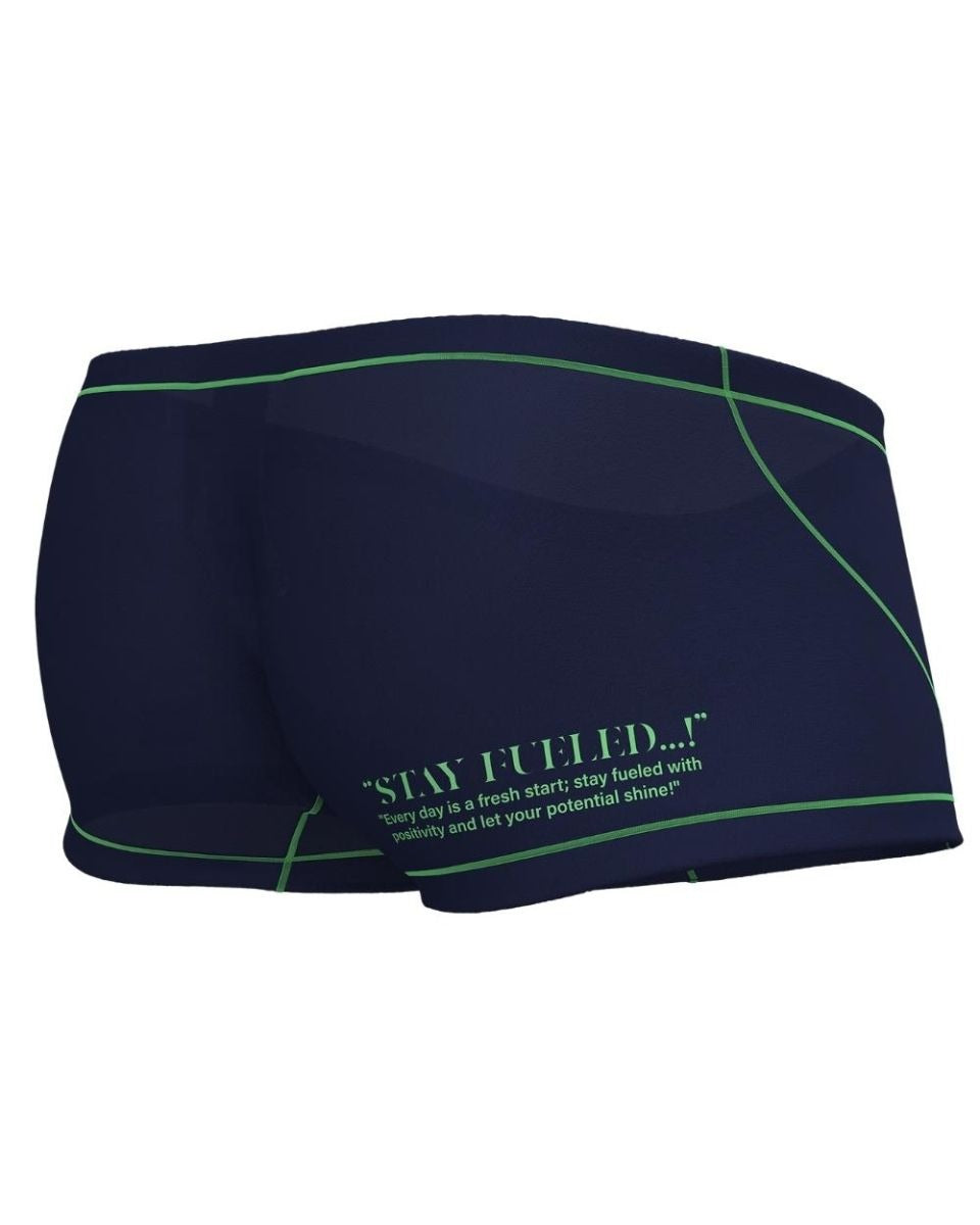 Blue CityBOYZ USA Private Structure Prime Elysian Hipster trunk underwear displayed flat with waistband and fabric details.