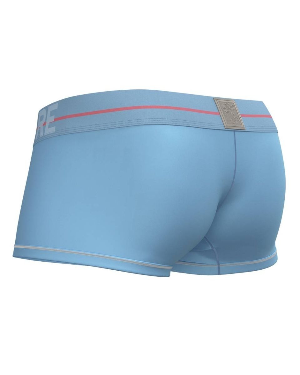 Blue CITYBOYZ★USA Private Structure Mo Lite mid waist trunk with sleek design and comfortable fit, shown on a model.
