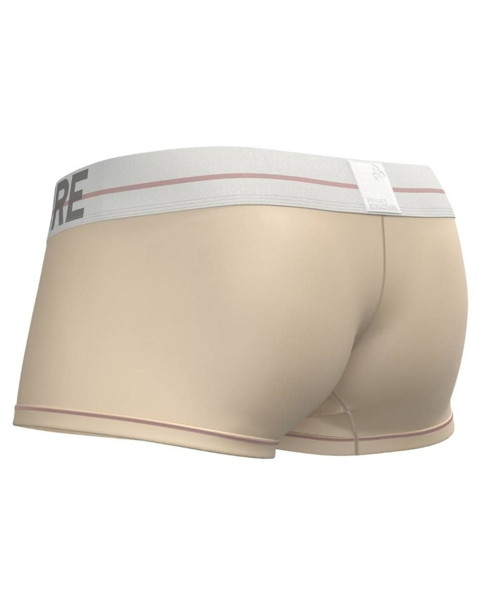 Cream-colored CITYBOYZ USA Private Structure Mo Lite mid-waist trunk with a sleek design and comfortable fit.